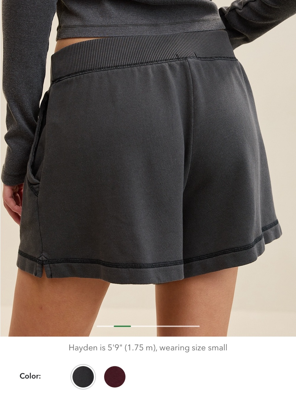 Aerie Go To Stitch Shorts - Gray - Picture 2 of 7